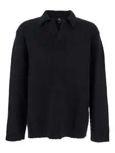 Вязаный пуловер-поло Represent, черный