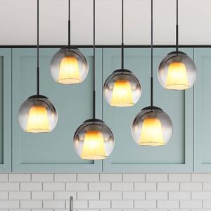 Подвесной светильник Globo Lighting Barry Typ C, копченое стекло / железо - 6 ламп