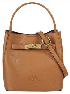 Cluty Сумка через плечо коньячного цвета