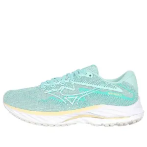 Кроссовки (WMNS) Mizuno Wave Rider 27 4E Wide 'Mint Green White', зеленый