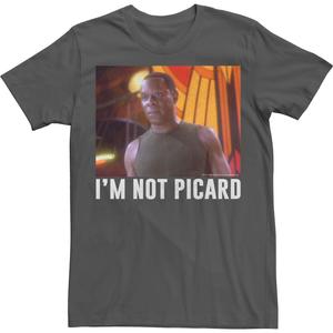 Мужская футболка Star Trek: Deep Space Nine Captain Sisko I’m Not Picard Licensed Character