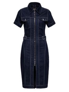Платье-футляр Queen Kerosin темно-синего цвета