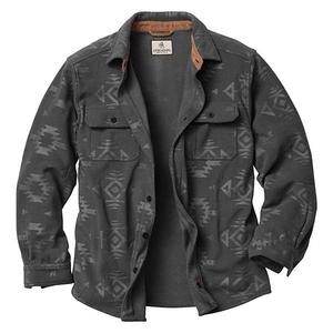 Мужская флисовая рубашка heavyweight navigator Legendary Whitetails, Charcoal Embossed