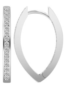 Adeliás Женские серьги - серьги-кольца из серебра 925 пробы с кубическим цирконием в серебряной оправе