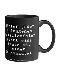 Кружка Секретный ингредиент тетушки с надписью Черный Mr. & Mrs. Panda