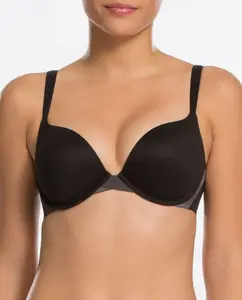 Простой предварительно сформированный бюстгальтер пуш-ап Spanx, чёрный