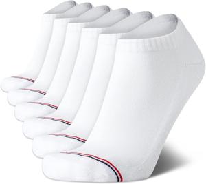Мужские спортивные носки Tommy Hilfiger - носки с низкой посадкой (6 шт.), White Solid