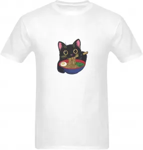 Футболка мужская с принтом "Cute Ramen Bowl Art", 100% Cotton, Crewneck