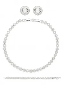 Комплект Una Angelic Swarovski, серебряный