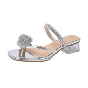 Сандалии с одним ремешком женские WUJI, Silver