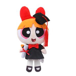 Мягкая игрушка кукла The Powerpuff Girls, Bubbles, Fuzzy, And Flower, милая, терапевтическая, высота 24 см HUGKIS