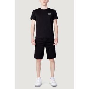 Черный хлопковый спортивный костюм Armani EA7 Emporio