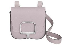 HERMES Мини-кроссбоди из телячьей кожи для женщин светло-фиолетовый