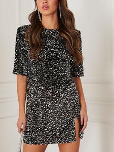 LA Angels Платье черного/серебристого цвета