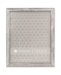 Классическая полированная фоторамка с бисерной каймой, 8" x 10" Lawrence Frames, silver-tone