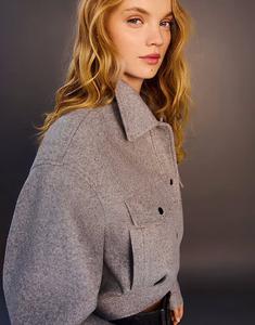 Куртка Bershka Trucker серого цвета - СЕРАЯ