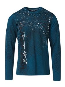 Футболка с длинными рукавами в бензиновом цвете KOROSHI