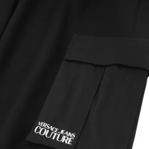 Хлопковые спортивные брюки VERSACE JEANS COUTURE, черный