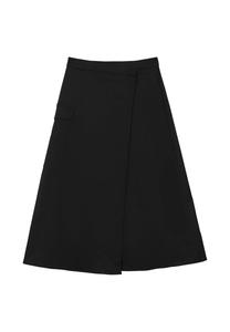 Юбка с запахом MIDI TASCA CARGO - A-line skirt Calliope, черный