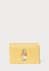 Кошелек Polo Ralph Lauren POLO BEAR LEATHER FLAPPED CARD CASE, Lemon Meringue/Yellow