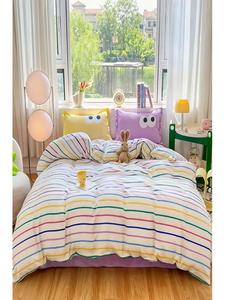 Комплект постельного белья Funny в белом/разноцветном исполнении Colourful Cotton, 240x220 см