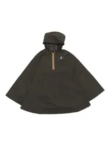 Пончо с капюшоном и логотипом K Way Kids, зеленый