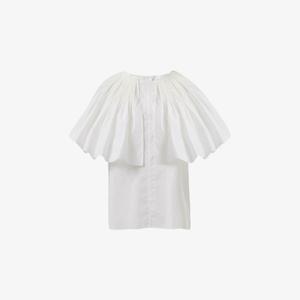 Топ Leem с оборками и накидкой, белый