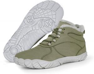 Оргон Зимние Босоножки-Сапоги для Снега для Женщин и Мужчин, Теплые Зимние Повседневные Снежные Ботинки для Походов, Женские и Мужские, Широкий Мыск, Ботинки до Щиколотки с Пятью Пальцами, Обувь с Нулевым Прогибом для Снега Orgone, Green