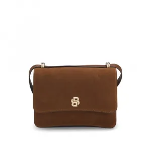 Замшевая сумка через плечо с монограммой Double B Boss