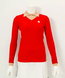 Пуловер в рубчик, подобранный по цвету Archivio, цвет Red(020)