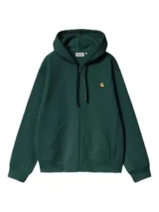 Американское худи на молнии Carhartt Wip, зеленый