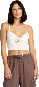 Volcom Women's Money Mama Cami Tank Top — облегающий топ с завязкой спереди и сборкой на спине