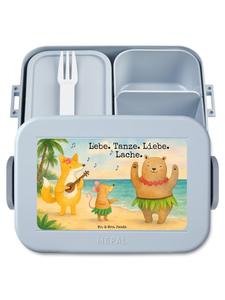 Mr. & Mrs. Panda Дизайн Bentobox «Лесные животные Алоха» с надписью, пастельно-голубой цвет