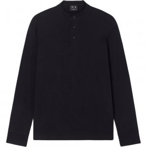 AE FW25 Поло для мужчин ARMANI EXCHANGE, черный