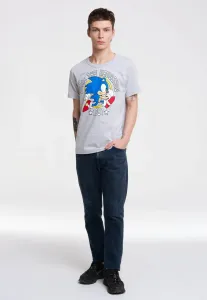 Футболка Logoshirt "Sonic the Hedgehog 1991", с ретро-принтом, серый