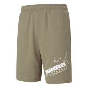 Шорты amplified big logo shorts 'olive green white' Puma, зеленый