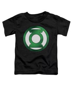 Футболка с коротким рукавом для девочек-малышей, зеленая, с хромированным логотипом Green Lantern, черный