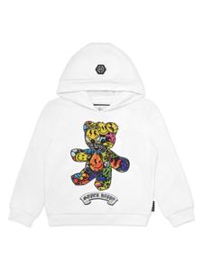 Толстовка с капюшоном и принтом Teddy Bear Philipp Plein Junior, белый