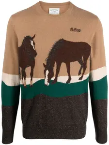 Джемпер Donegal Riding с круглым вырезом MC2 SAINT BARTH, коричневый