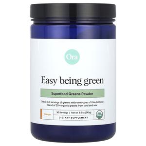 Ora, Easy Being Green, порошок из зелени, суперфуды, со вкусом апельсина, 240 г (8,5 унции)