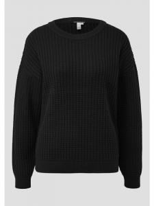 Вязаный свитер в цвете 9999_черный QS