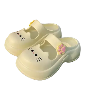 TAFN Женские сандалии с закрытым носком, устойчивые к истиранию, желтые