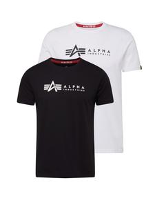 Футболка Alpha Industries, черно-белый