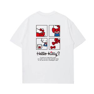 Футболка Hello Kitty 2025 Summer Unisex Sanrio, белый