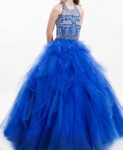 Бальное платье из мягкого тюля с бисером в цвете Royal RACHEL ALLAN, Royal