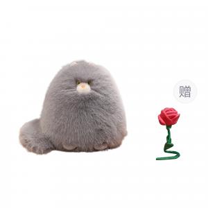 Очаровательные куклы-котята плюшевые куклы высота 30см/40см XUANBEIBEI, Gray Adorable Kitten+Free Random Color Rose