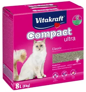 Агломерирующий Наполнитель для кошачьего туалета Vitakraft Compact Ultra 8 кг