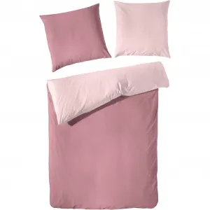 Двустороннее постельное белье Primera "Катя", двухцветное, с мелким графичным рисунком, размером от 135х200 см, цвет beere pink