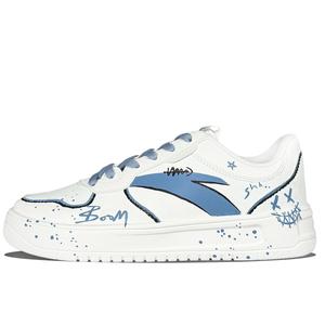 ANTA Женские противоскользящие кроссовки для скейтбординга с амортизацией бело-синие, цвет White Navy Blue