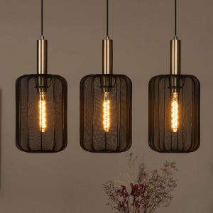 Подвесной светильник Lucide Corina Typ B, полиэстер - черный